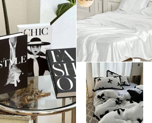 Monochrome Femme: Dark & Modern🐼🤍 cover photo collage