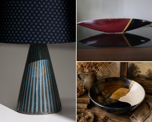 Pottery for a modern home - Etsy edit cover photo collage