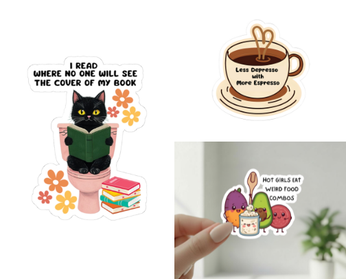 Funny Stickers That make me laugh cover photo collage