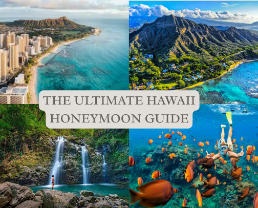 the ULTIMATE Hawaii honeymoon guide cover photo collage