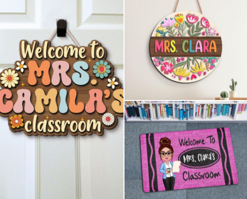 Almost school time!  Cute classroom decorations!  Just for teachers!! cover photo collage