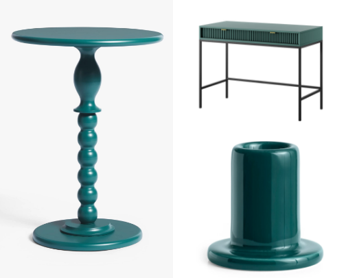 Teal coloured homeware to add a touch of luxury to every room cover photo collage