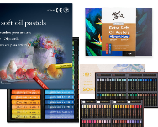 Oil pastels I use daily cover photo collage