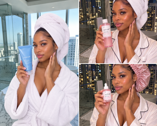My Everyday Skincare Routine for No-Makeup Days 🎀✨ cover photo collage
