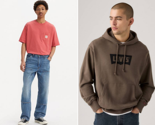 Levis comfy clothes for fall cover photo collage