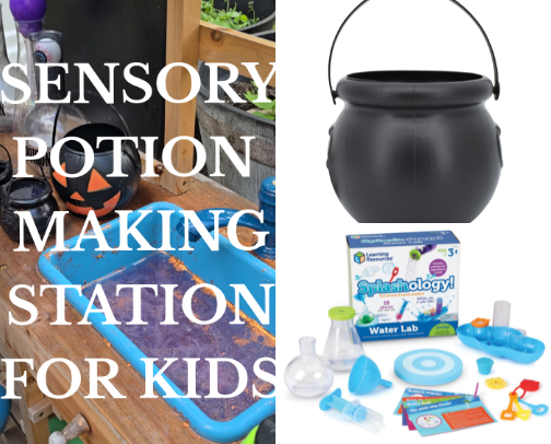 Potion Making Station for Toddlers and Kids Sensory Play cover photo collage