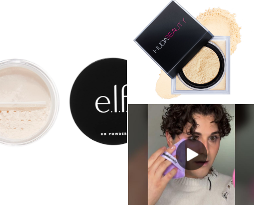 mascara & powder cover photo collage