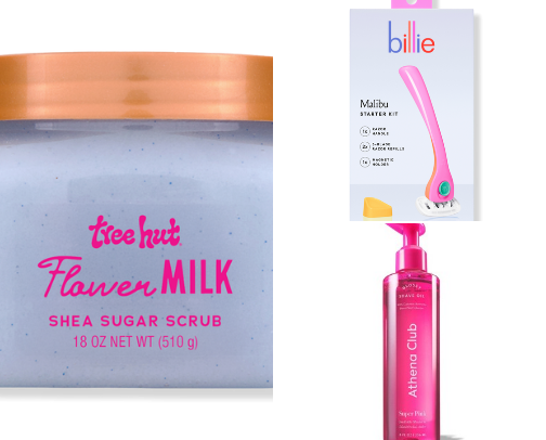 shower/post shower essentials cover photo collage