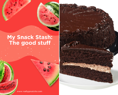 My snack stash: The good stuff! cover photo collage