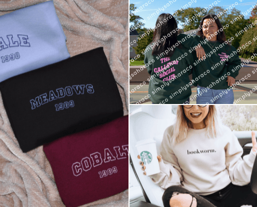 bookish merch cover photo collage