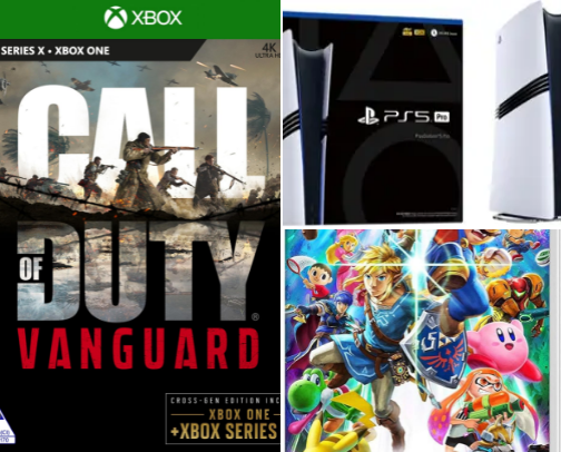 Game,consoles, entertainment, socializing cover photo collage