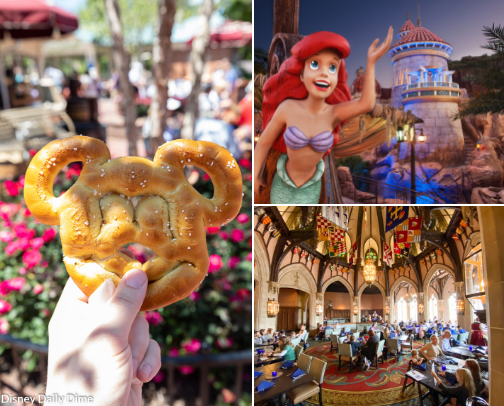 🏰 Day 2: Magic Kingdom Magic & Cinderella’s Royal Table cover photo collage
