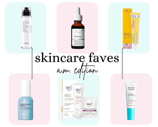 AM SKINCARE FAVES 😘 cover photo collage