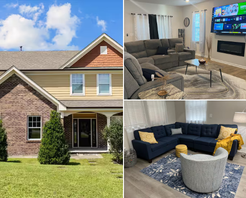 Air BnB Homes We love in Raleigh NC & surrounding area as a family of 6 cover photo collage