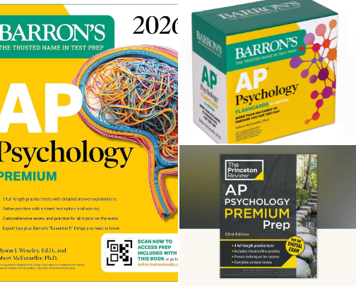 Read Now - AP Psychology Premium, 2026: Prep Book with 3 Practice Tests + Comprehensive Review + Online Practice (Barron's AP Prep) resources cover photo collage
