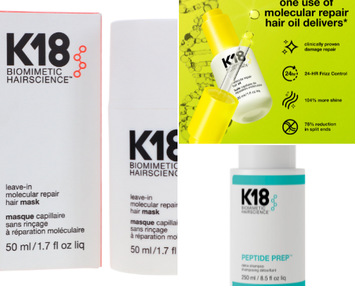 💆‍♀️ Perfekt für geschädigtes oder blondiertes Haar.  #haircare #k18 #beautyroutine #haarpflege cover photo collage