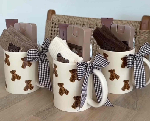 Bear Print Cup Gift Surprise – Cozy & Cute Treats cover photo collage