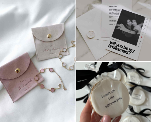 Bridesmaids proposal basket cover photo collage