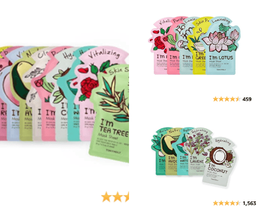 Beauty Masks & Face Sheets cover photo collage