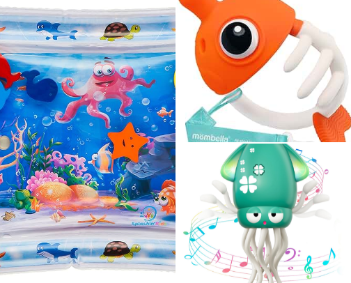 Most used baby toys cover photo collage