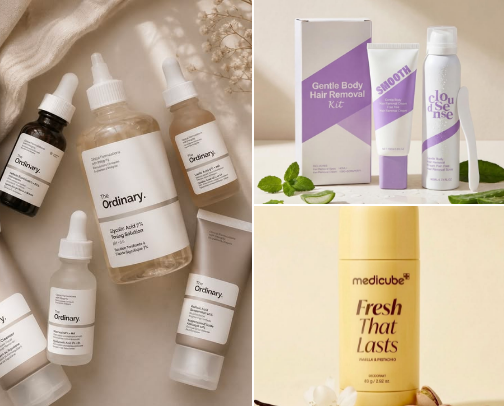 Skincare products that leaves you glowing cover photo collage