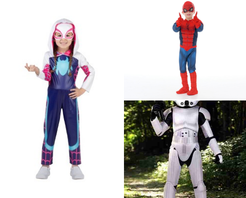 Halloween costumes cover photo collage