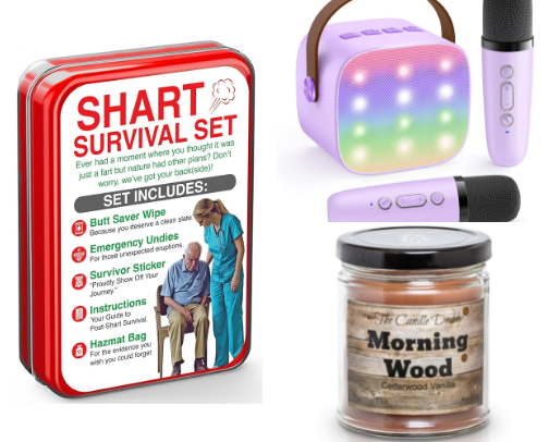 White Elephant gifts cover photo collage