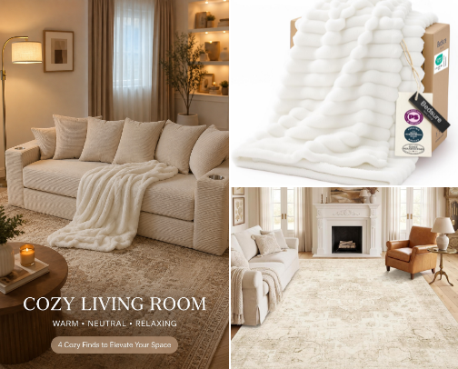 ✨Cozy Living Room Inspiration🤍 cover photo collage