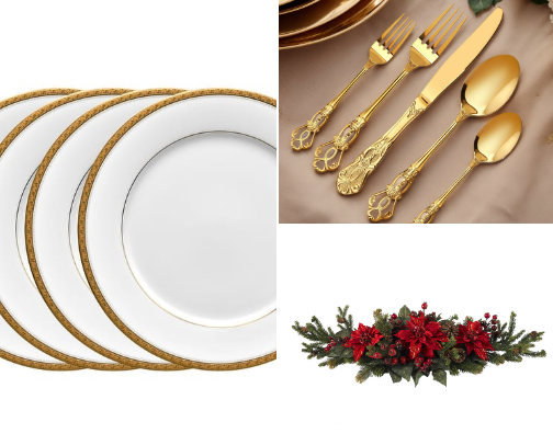 Ralph Lauren Inspired Christmas Tablescape cover photo collage
