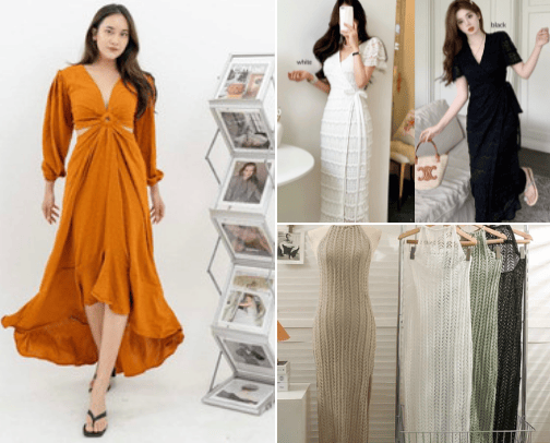 Women's dresses for vacation cover photo collage