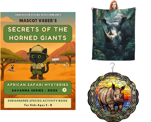 Rhino Lovers Gift Guide cover photo collage