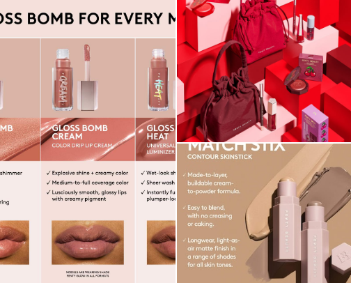 Highly recommended FENTY beauty products cover photo collage