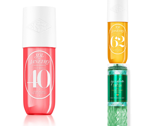 Perfume mists cover photo collage