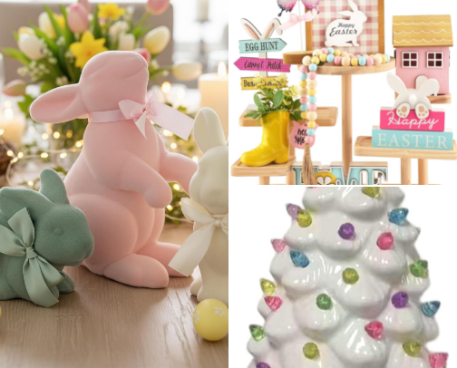 Easter decorations cover photo collage