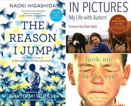 The Reason I Jump: The Inner Voice of a Thirteen-Year-Old Boy with Autism companion reads cover photo collage