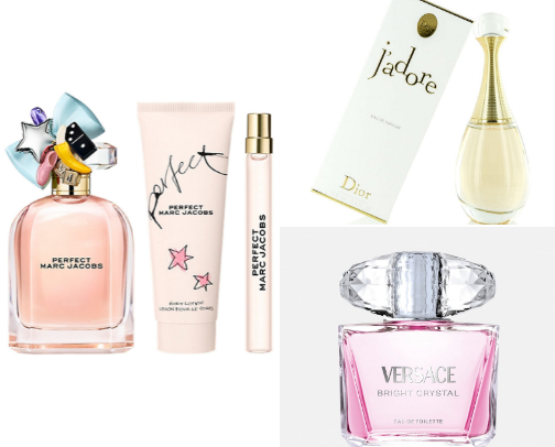 Women scents cover photo collage