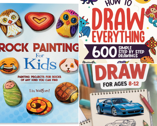 Best Art Books for Kids cover photo collage