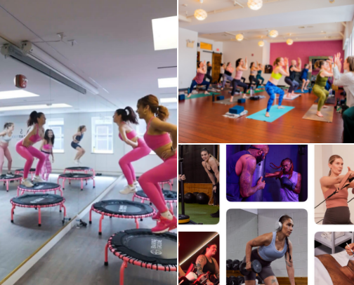Where to go in Boston for a Fun Workout Class cover photo collage
