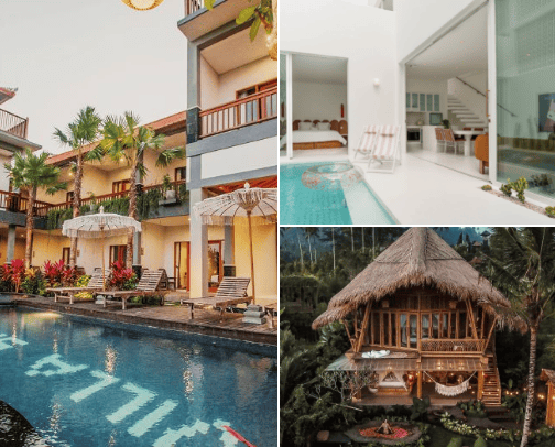 Bali accomodations (I stayed there) cover photo collage