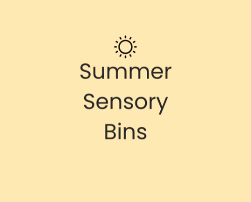 Summer Sensory Bins cover photo collage