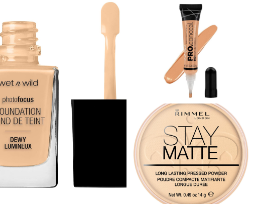 Under $5 full face of Makeup cover photo collage