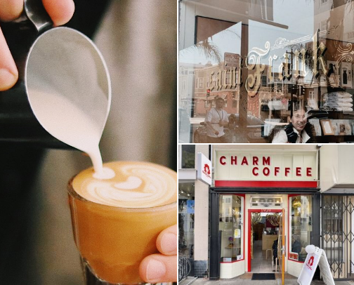My favorite coffee shops in SF cover photo collage