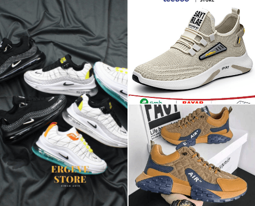 several recommendations for footwear products cover photo collage