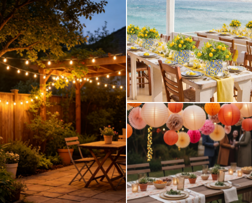 Elegant Party Themes for the Summer cover photo collage