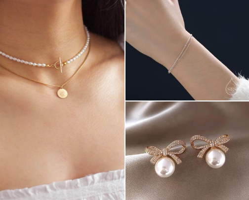 Everyday minimal jewelry I reach for (rings, pearls & gold) cover photo collage