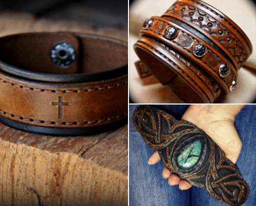 Leather Bracelets cover photo collage