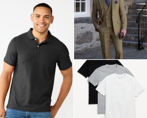 Men’s clothing cover photo collage