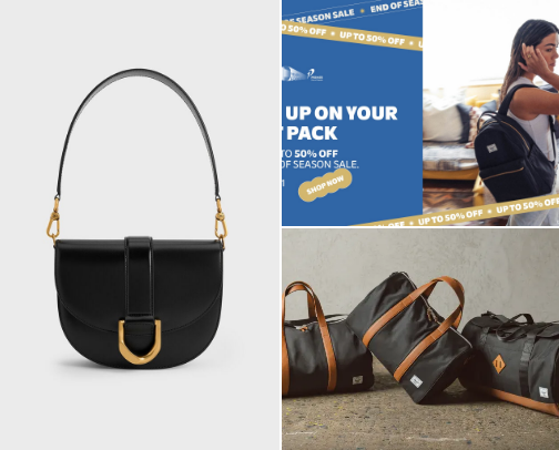 Bags and others cover photo collage