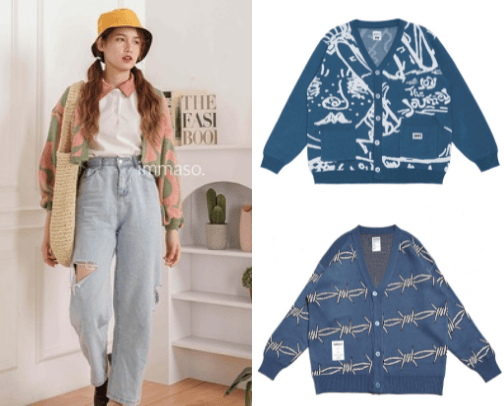 Cardigan check cover photo collage