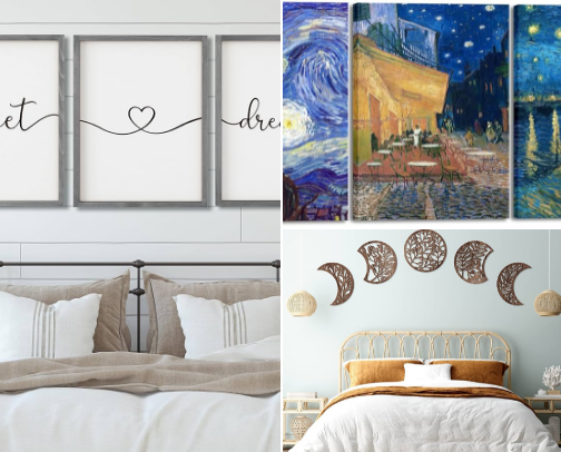 Bedroom art to transform your walls cover photo collage